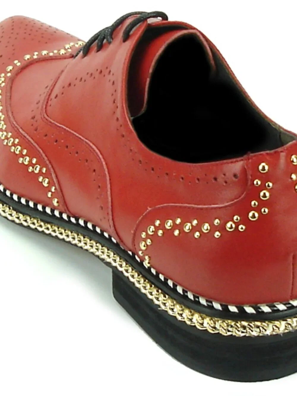 FI-7201 Red Genuine Leather Lace up Wing Tip Fiesso by Aurelio Garcia